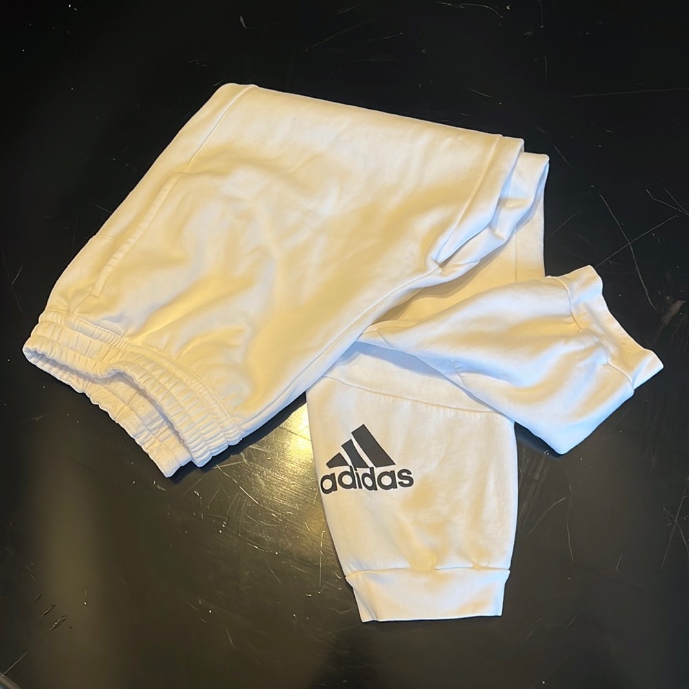 White Adidas XL Sweatpants